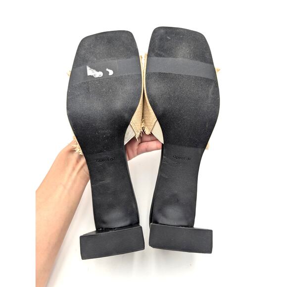 Open Edit Jaydin Block Heel Sandals Open Toe Women's Black Size US12M EU42.5 - Picture 8 of 13